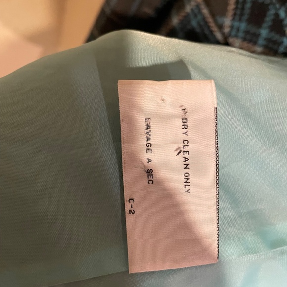 Blue and Gray plaid coat - Picture 9 of 11